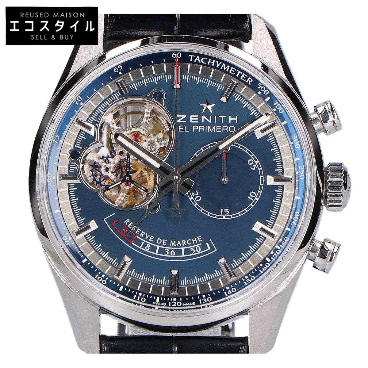 ZENITH ゼニス 03.2085.4021 世界限定1975本 エル プリメロ クロノマスターオープン パワーリザーブ シャルル ベルモ トリビュート 自動巻き 腕時計