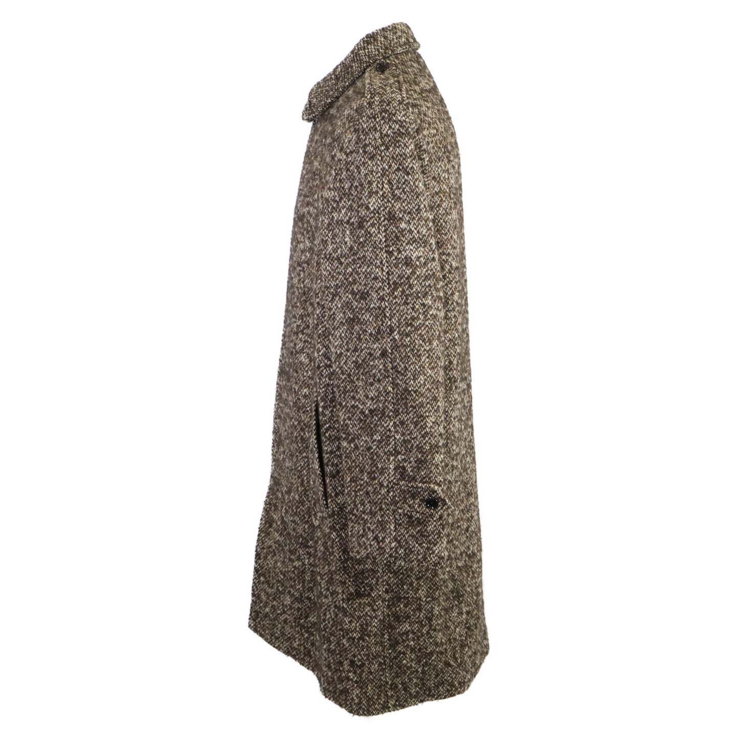 CELINE セリーヌ 美品 国内正規 2M038043K ツイード チューブマック コート 52