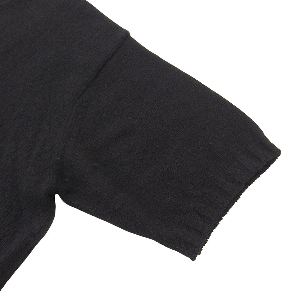 AURALEE オーラリー SHETLAND WOOL CASHMERE ニットTシャツ トップス メンズ 黒 ブラック 4 トップス 4