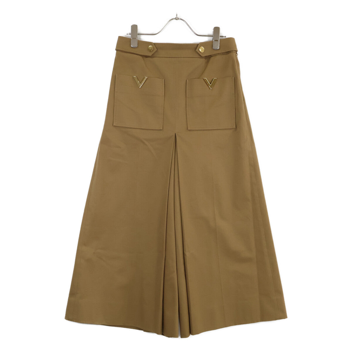 VALENTINO ヴァレンティノ ﾌﾞﾗｳﾝ ﾒﾀﾙVﾛｺﾞﾎﾟｹｯﾄｺｯﾄﾝﾊﾟﾝﾂ ボトムス 38