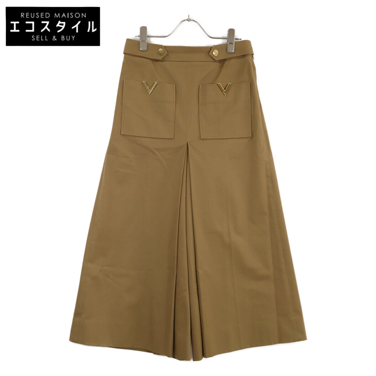 VALENTINO ヴァレンティノ ﾌﾞﾗｳﾝ ﾒﾀﾙVﾛｺﾞﾎﾟｹｯﾄｺｯﾄﾝﾊﾟﾝﾂ ボトムス 38