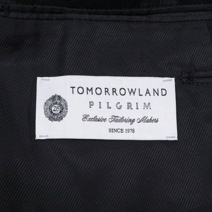 TOMORROWLAND PILGRIM トゥモローランドピルグリム ×ｾﾞﾆｱ 25年製 黒 ｼﾝｸﾞﾙ2つ釦ｽｰﾂ 48