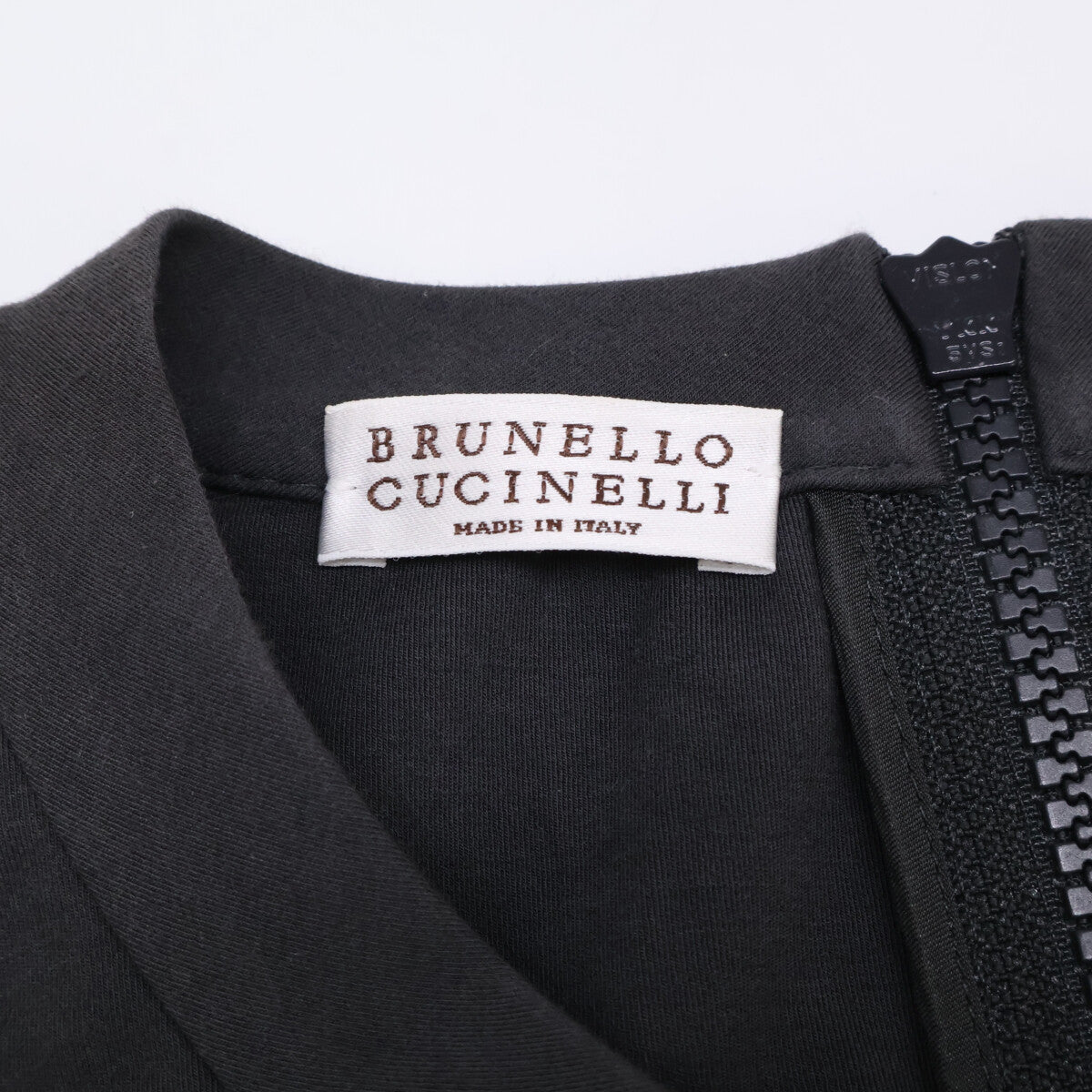 BRUNELLO CUCINELLI ブルネロクチネリ ｸﾞﾚｰ 半袖ｺｯﾄﾝﾜﾝﾋﾟｰｽ ワンピース XS