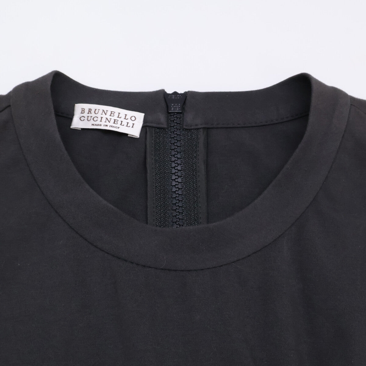 BRUNELLO CUCINELLI ブルネロクチネリ ｸﾞﾚｰ 半袖ｺｯﾄﾝﾜﾝﾋﾟｰｽ ワンピース XS