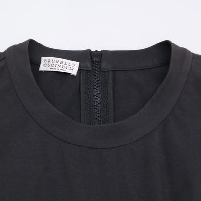 BRUNELLO CUCINELLI ブルネロクチネリ ｸﾞﾚｰ 半袖ｺｯﾄﾝﾜﾝﾋﾟｰｽ ワンピース XS