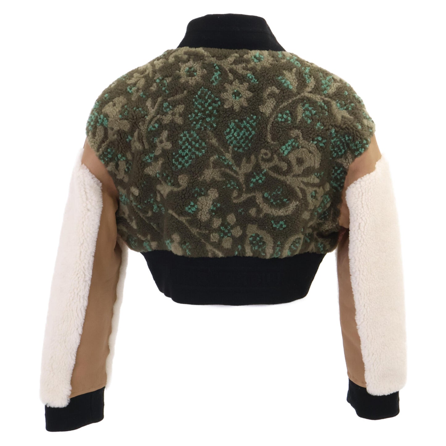 Christian Dior クリスチャンディオール 【国内正規】258V83AL833 ラムレザー/ボア 切替 クロップド ブルゾン/ ジャケット 40