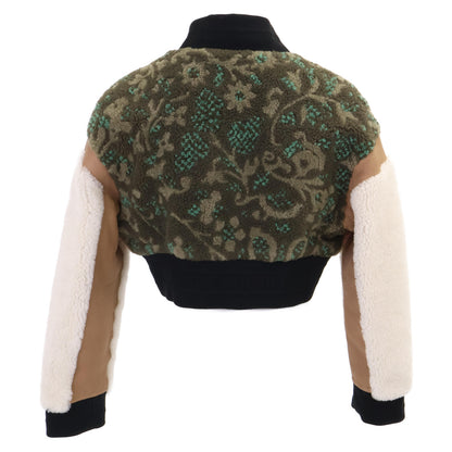 Christian Dior クリスチャンディオール 【国内正規】258V83AL833 ラムレザー/ボア 切替 クロップド ブルゾン/ ジャケット 40