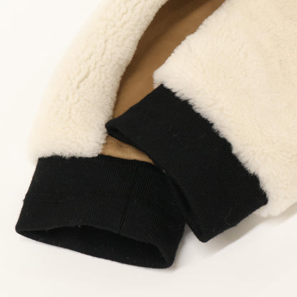 Christian Dior クリスチャンディオール 【国内正規】258V83AL833 ラムレザー/ボア 切替 クロップド ブルゾン/ ジャケット 40