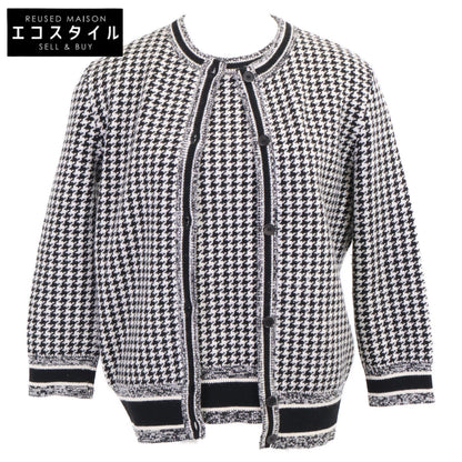 Christian Dior クリスチャンディオール 【国内正規】054G33AM035/054T33AM035 ハウンドトゥース カシミヤ混 ニットアンサンブル/ トップス 40
