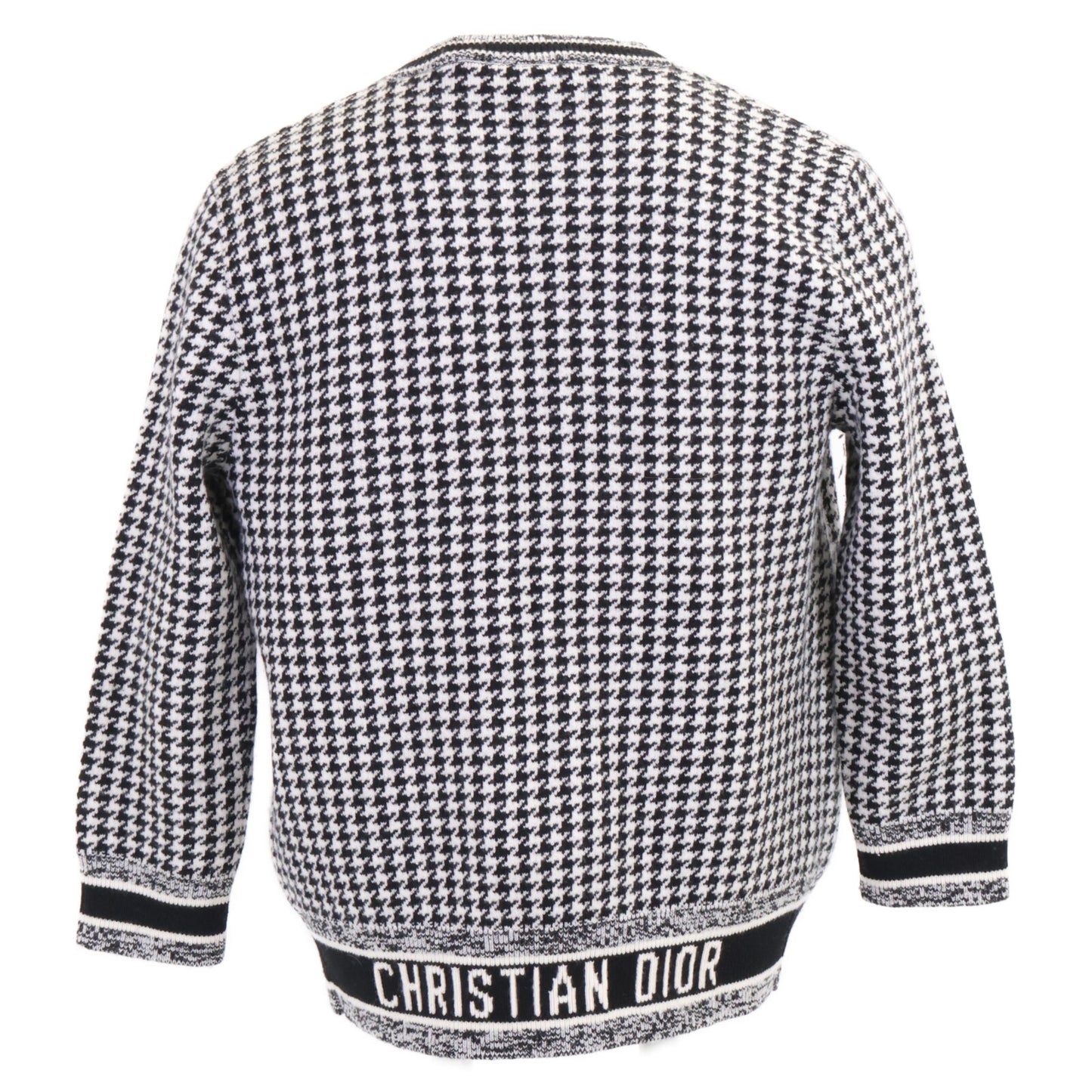 Christian Dior クリスチャンディオール 【国内正規】054G33AM035/054T33AM035 ハウンドトゥース カシミヤ混 ニットアンサンブル/ トップス 40
