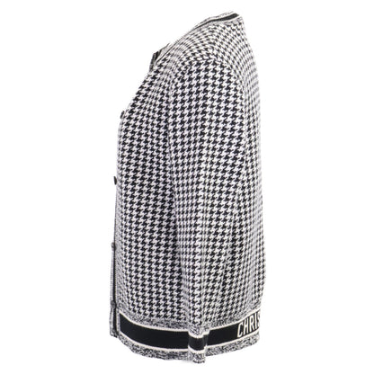 Christian Dior クリスチャンディオール 【国内正規】054G33AM035/054T33AM035 ハウンドトゥース カシミヤ混 ニットアンサンブル/ トップス 40
