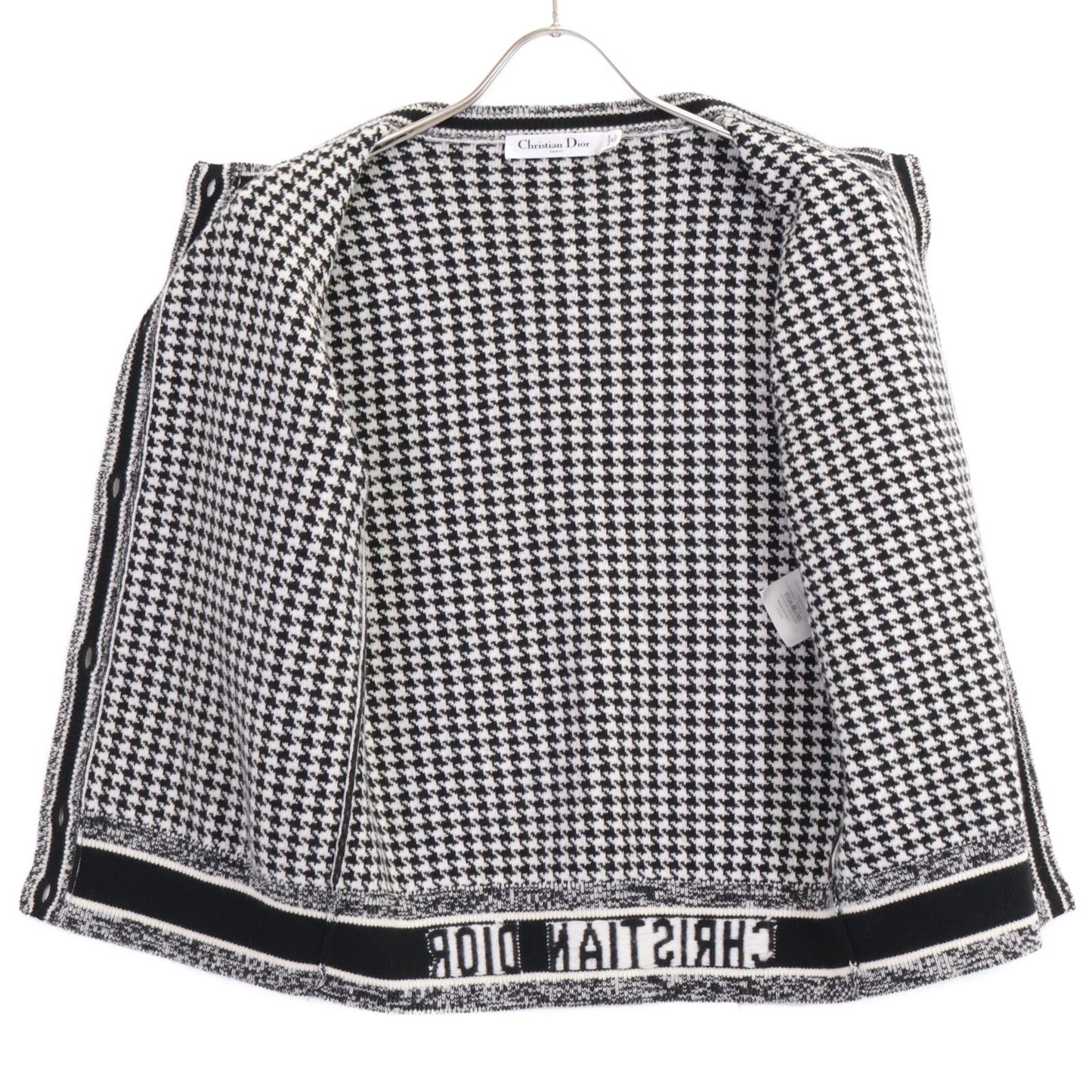 Christian Dior クリスチャンディオール 【国内正規】054G33AM035/054T33AM035 ハウンドトゥース カシミヤ混 ニットアンサンブル/ トップス 40