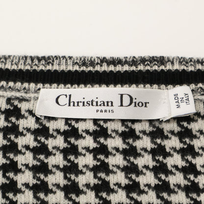 Christian Dior クリスチャンディオール 【国内正規】054G33AM035/054T33AM035 ハウンドトゥース カシミヤ混 ニットアンサンブル/ トップス 40