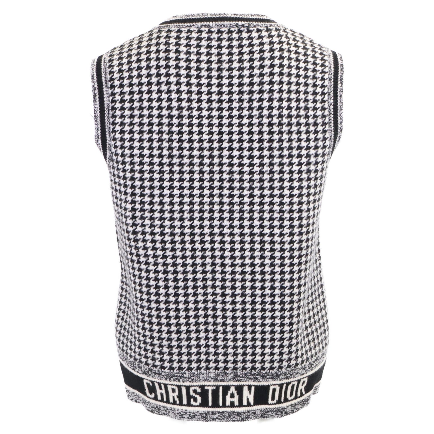 Christian Dior クリスチャンディオール 【国内正規】054G33AM035/054T33AM035 ハウンドトゥース カシミヤ混 ニットアンサンブル/ トップス 40