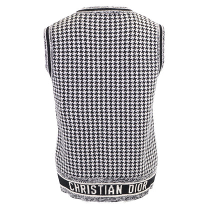 Christian Dior クリスチャンディオール 【国内正規】054G33AM035/054T33AM035 ハウンドトゥース カシミヤ混 ニットアンサンブル/ トップス 40