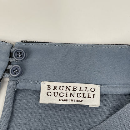 BRUNELLO CUCINELLI ブルネロクチネリ ﾗｲﾄﾌﾞﾙｰ ｸﾛｯﾌﾟﾄﾞ ｶｯﾄｿｰ トップス M