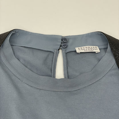 BRUNELLO CUCINELLI ブルネロクチネリ ﾗｲﾄﾌﾞﾙｰ ｸﾛｯﾌﾟﾄﾞ ｶｯﾄｿｰ トップス M