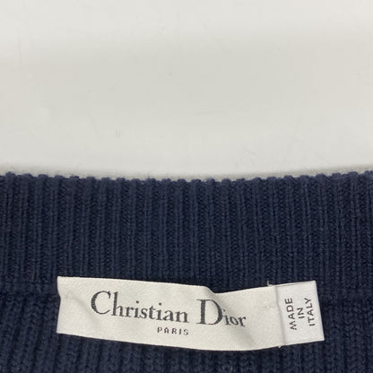 Christian Dior クリスチャンディオール ﾈｲﾋﾞｰ×ﾎﾜｲﾄ ﾎﾞｰﾀﾞｰ ﾆｯﾄｽｶｰﾄ スカート 38
