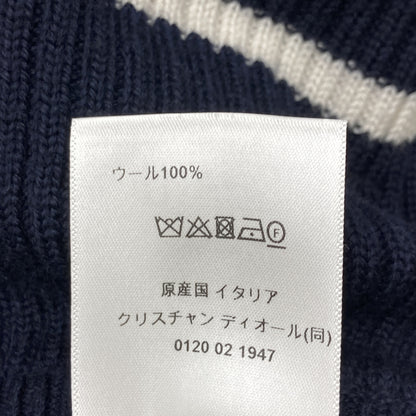 Christian Dior クリスチャンディオール ﾈｲﾋﾞｰ×ﾎﾜｲﾄ ﾎﾞｰﾀﾞｰ ﾆｯﾄｽｶｰﾄ スカート 38