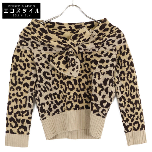 Christian Dior クリスチャンディオール 【国内正規】154S02AM006 レオパード柄 カシミヤ100％ ニットセーター/ トップス 40