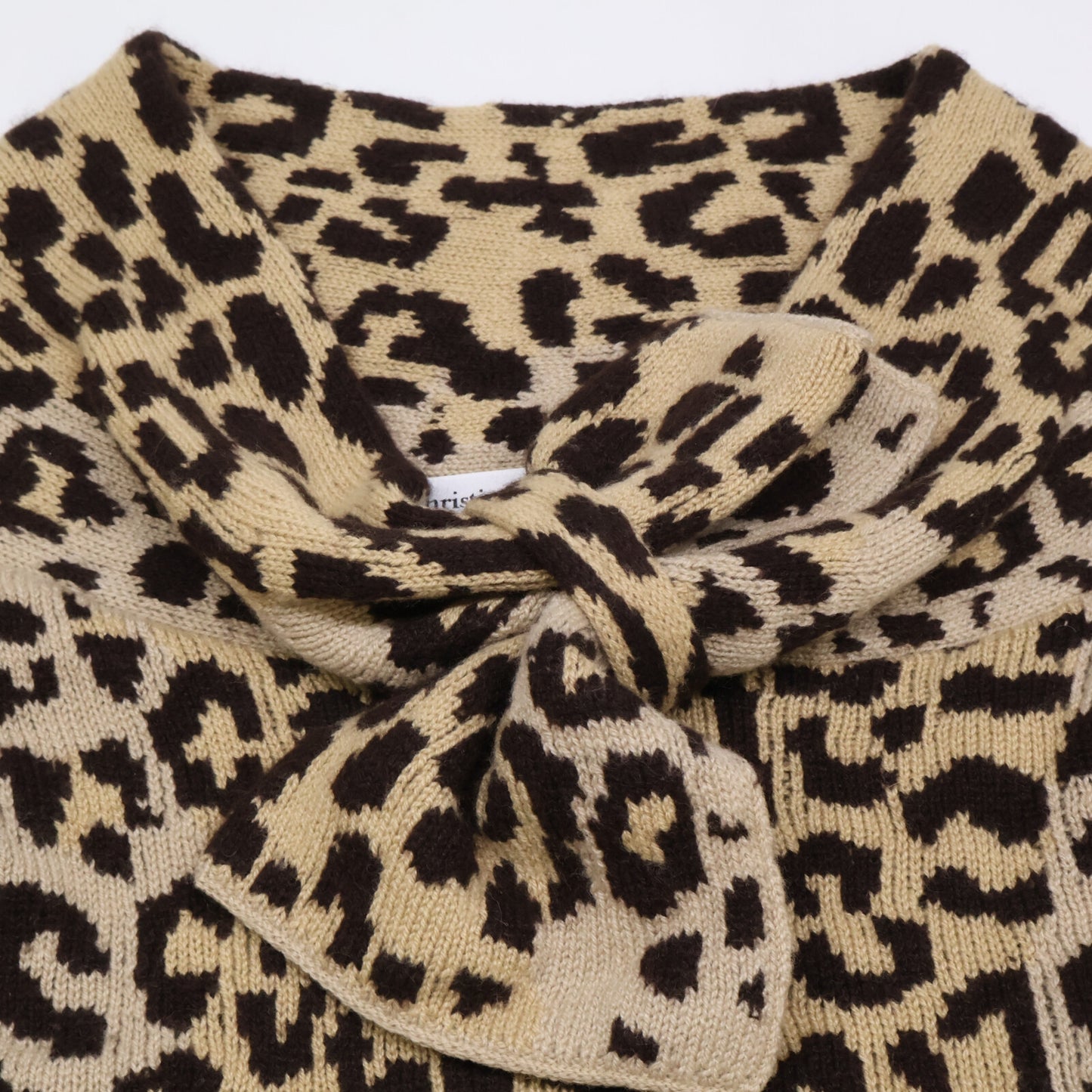 Christian Dior クリスチャンディオール 【国内正規】154S02AM006 レオパード柄 カシミヤ100％ ニットセーター/ トップス 40