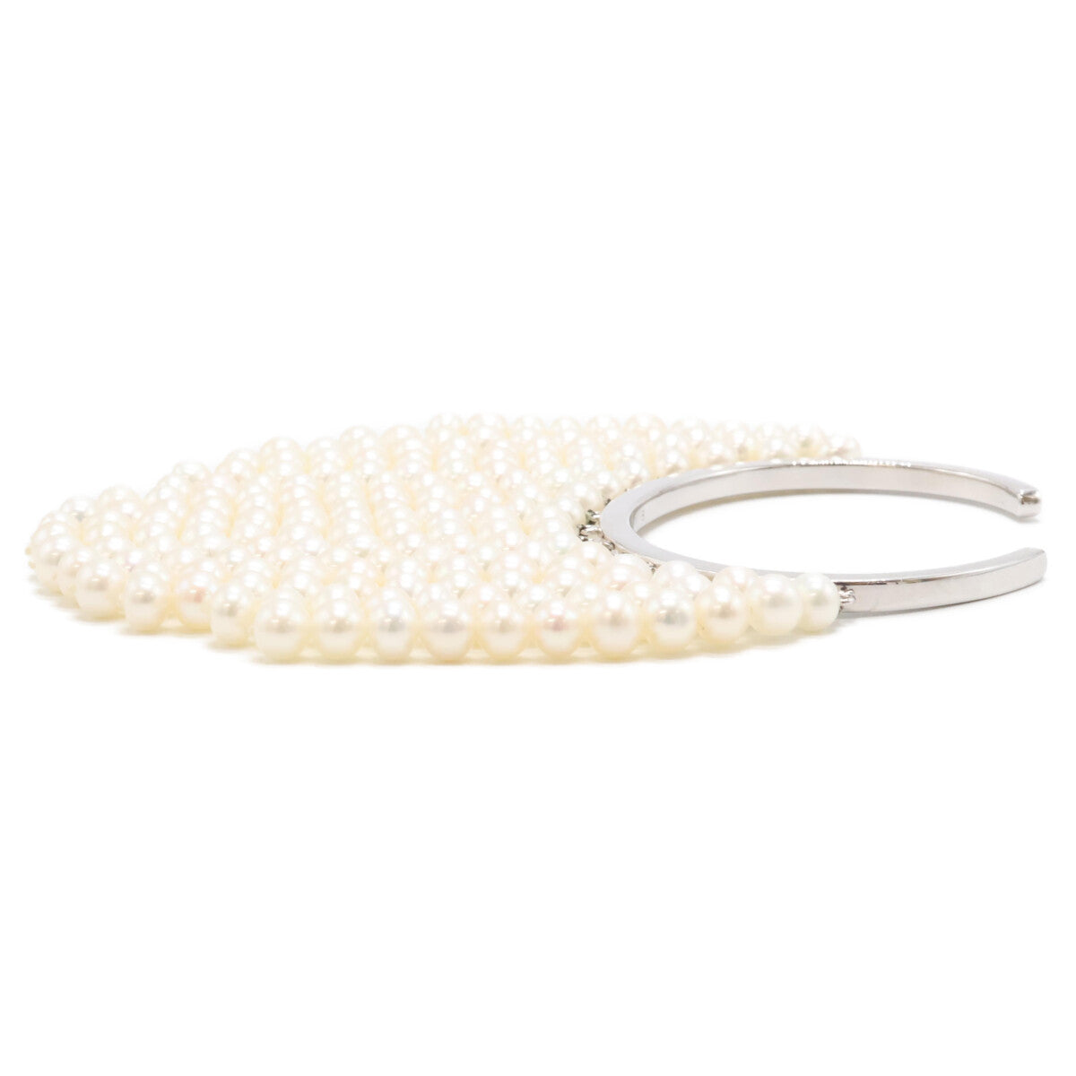 Bijou de M ビジュードエム 【美品】925 Pearl curtain Bangle パールカーテン バングル