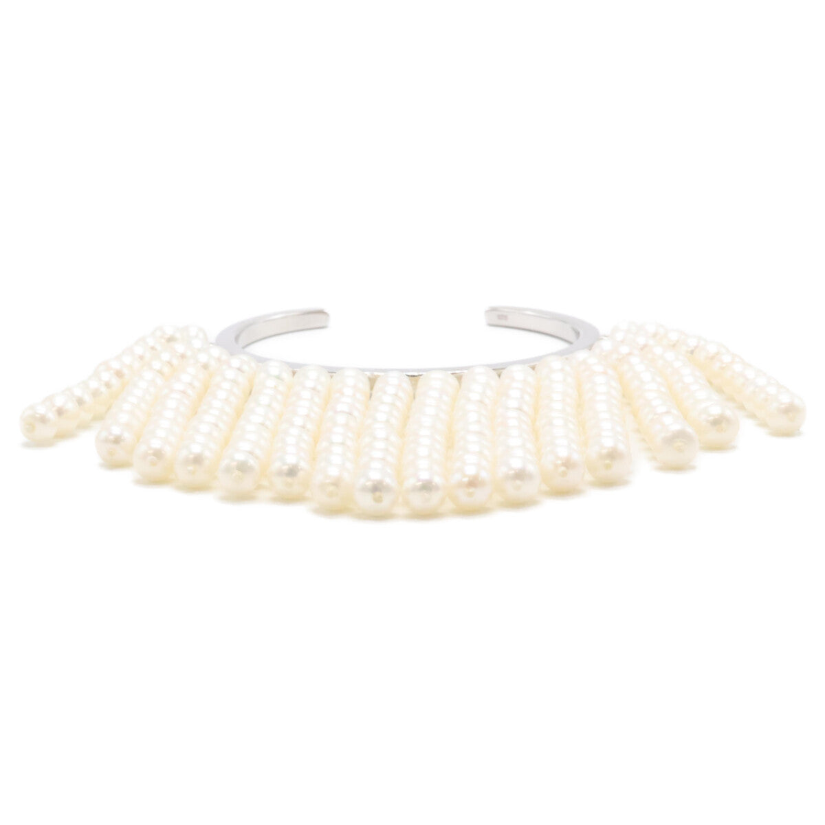 Bijou de M ビジュードエム 【美品】925 Pearl curtain Bangle パールカーテン バングル