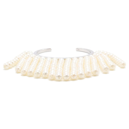 Bijou de M ビジュードエム 【美品】925 Pearl curtain Bangle パールカーテン バングル