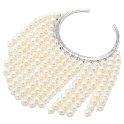Bijou de M ビジュードエム 【美品】925 Pearl curtain Bangle パールカーテン バングル