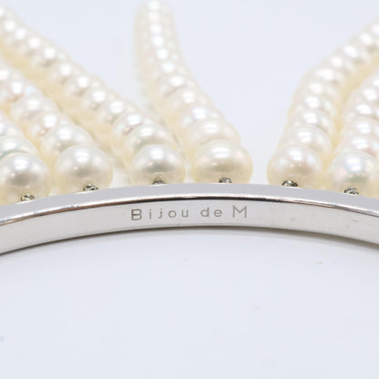 Bijou de M ビジュードエム 【美品】925 Pearl curtain Bangle パールカーテン バングル