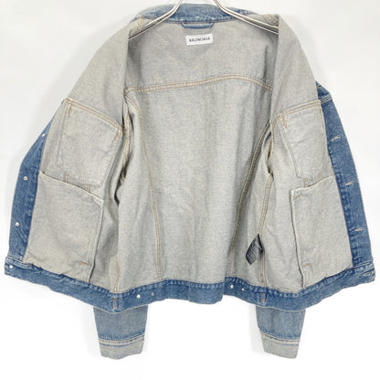 BALENCIAGA バレンシアガ ﾌﾞﾙｰ 583431 ﾃﾞﾆﾑｼﾞｬｹｯﾄ ジャケット 40