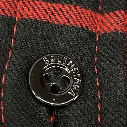 BALENCIAGA バレンシアガ ﾚｯﾄﾞ ﾁｪｯｸ柄 ｷﾙﾃｨﾝｸﾞｼﾞｬｹｯﾄ ジャケット 34