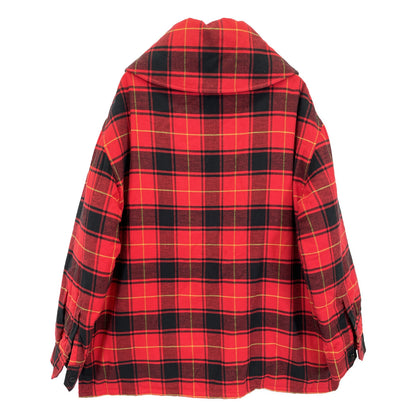 BALENCIAGA バレンシアガ ﾚｯﾄﾞ ﾁｪｯｸ柄 ｷﾙﾃｨﾝｸﾞｼﾞｬｹｯﾄ ジャケット 34