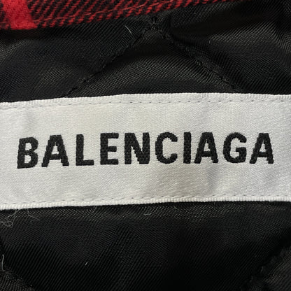 BALENCIAGA バレンシアガ ﾚｯﾄﾞ ﾁｪｯｸ柄 ｷﾙﾃｨﾝｸﾞｼﾞｬｹｯﾄ ジャケット 34