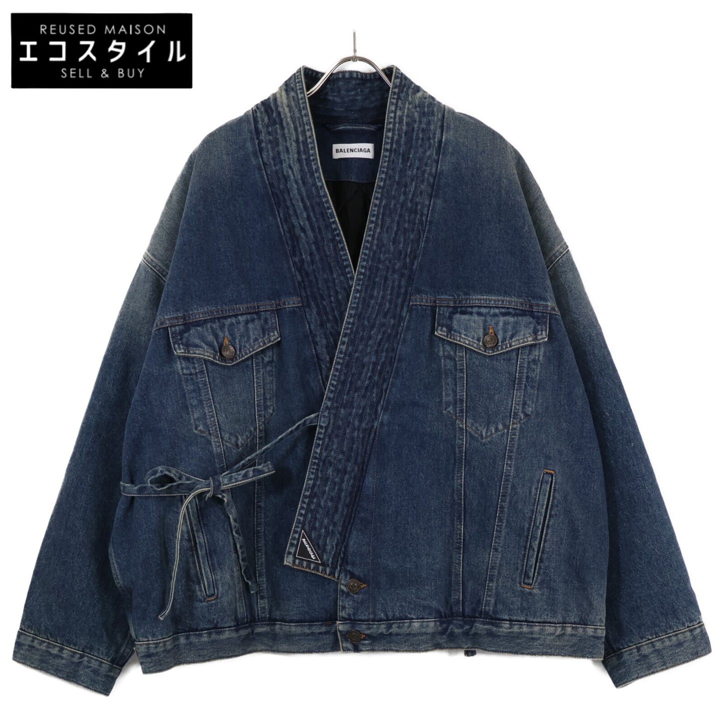 BALENCIAGA バレンシアガ ｲﾝﾃﾞｨｺﾞ 583429 柔道ﾃﾞﾆﾑｼﾞｬｹｯﾄ ジャケット 34