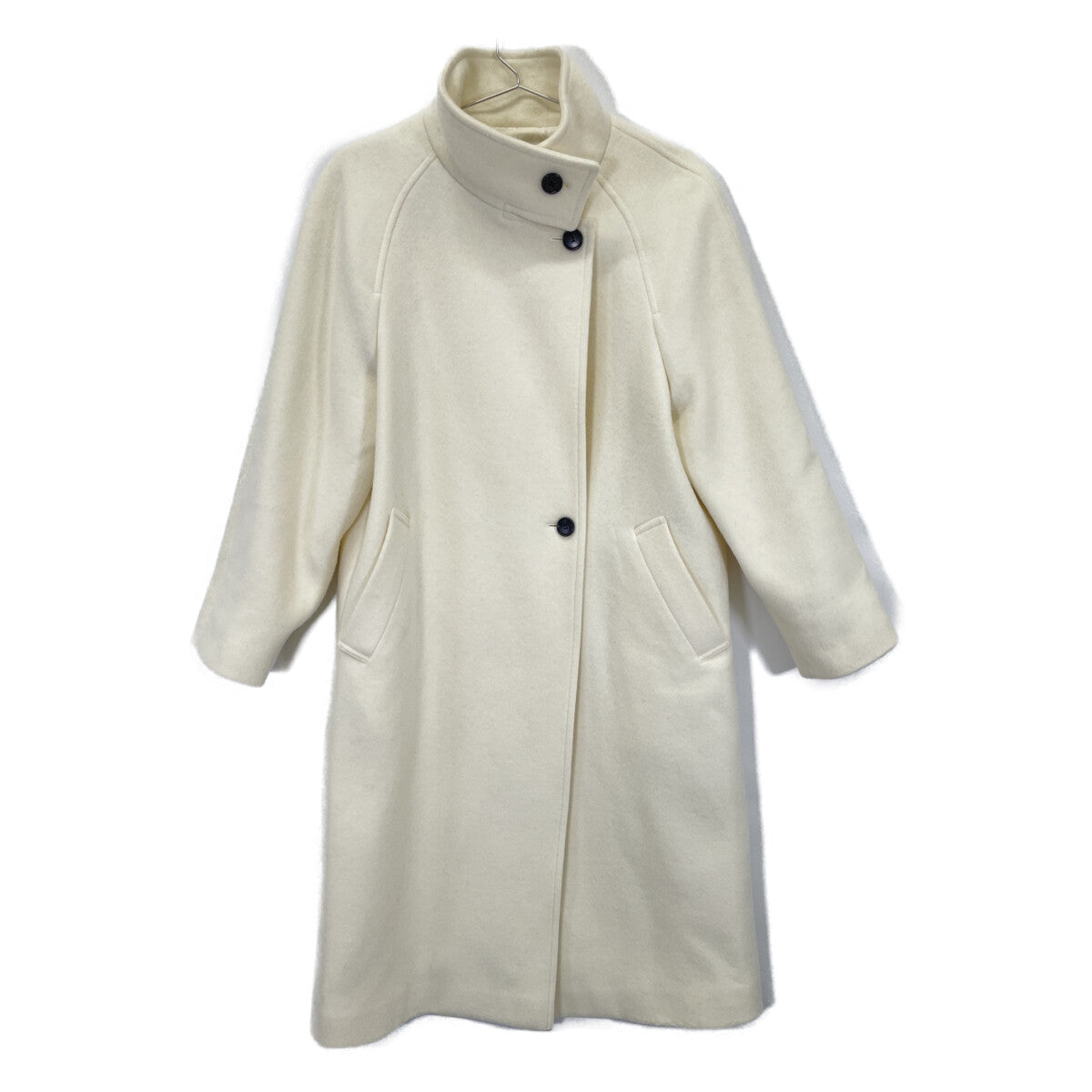 allureville アルアバイル ﾎﾜｲﾄ ｶｼﾐﾔ混 ｽﾀﾝﾄﾞｶﾗｰｺｰﾄ コート 1