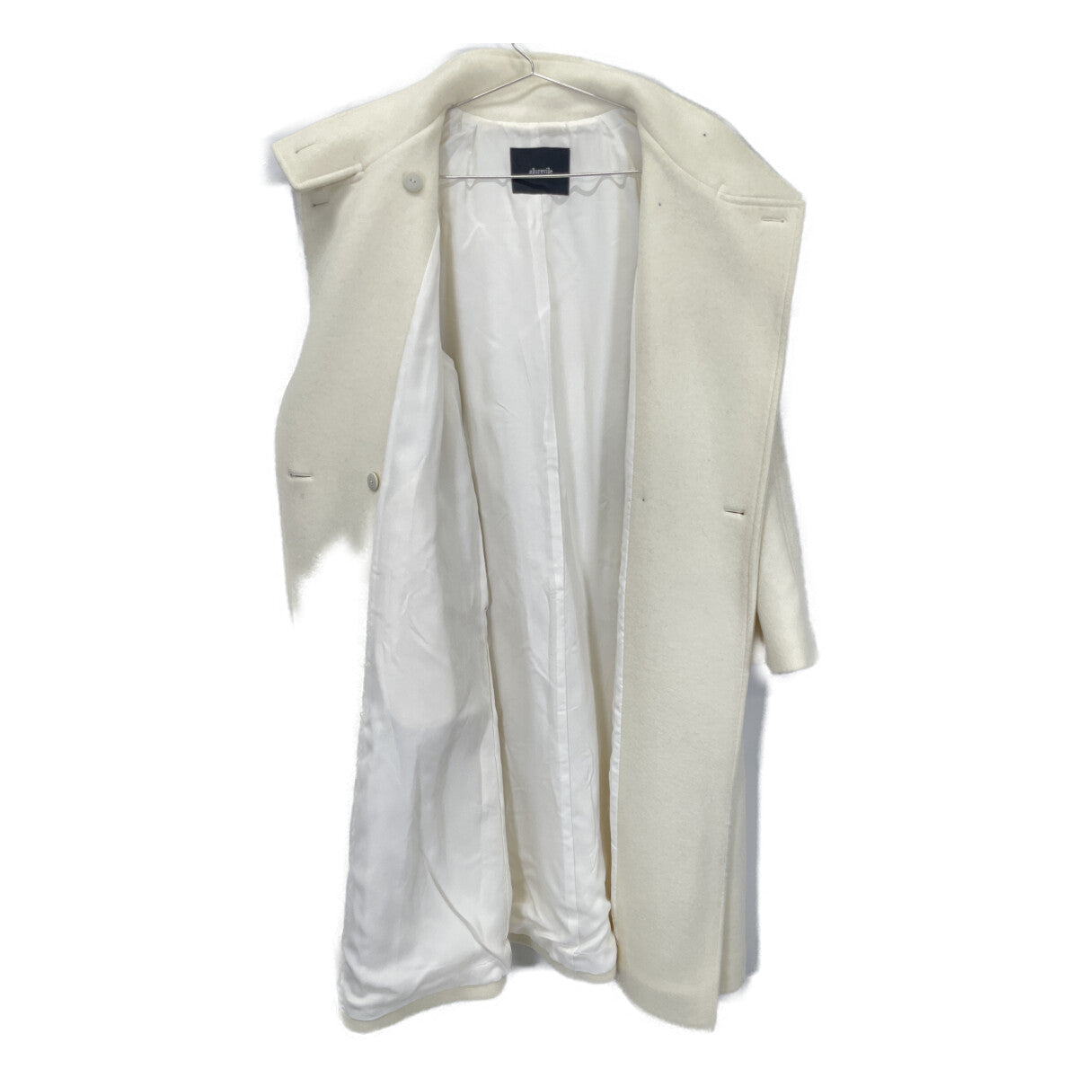 allureville アルアバイル ﾎﾜｲﾄ ｶｼﾐﾔ混 ｽﾀﾝﾄﾞｶﾗｰｺｰﾄ コート 1