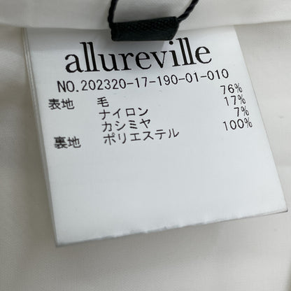 allureville アルアバイル ﾎﾜｲﾄ ｶｼﾐﾔ混 ｽﾀﾝﾄﾞｶﾗｰｺｰﾄ コート 1