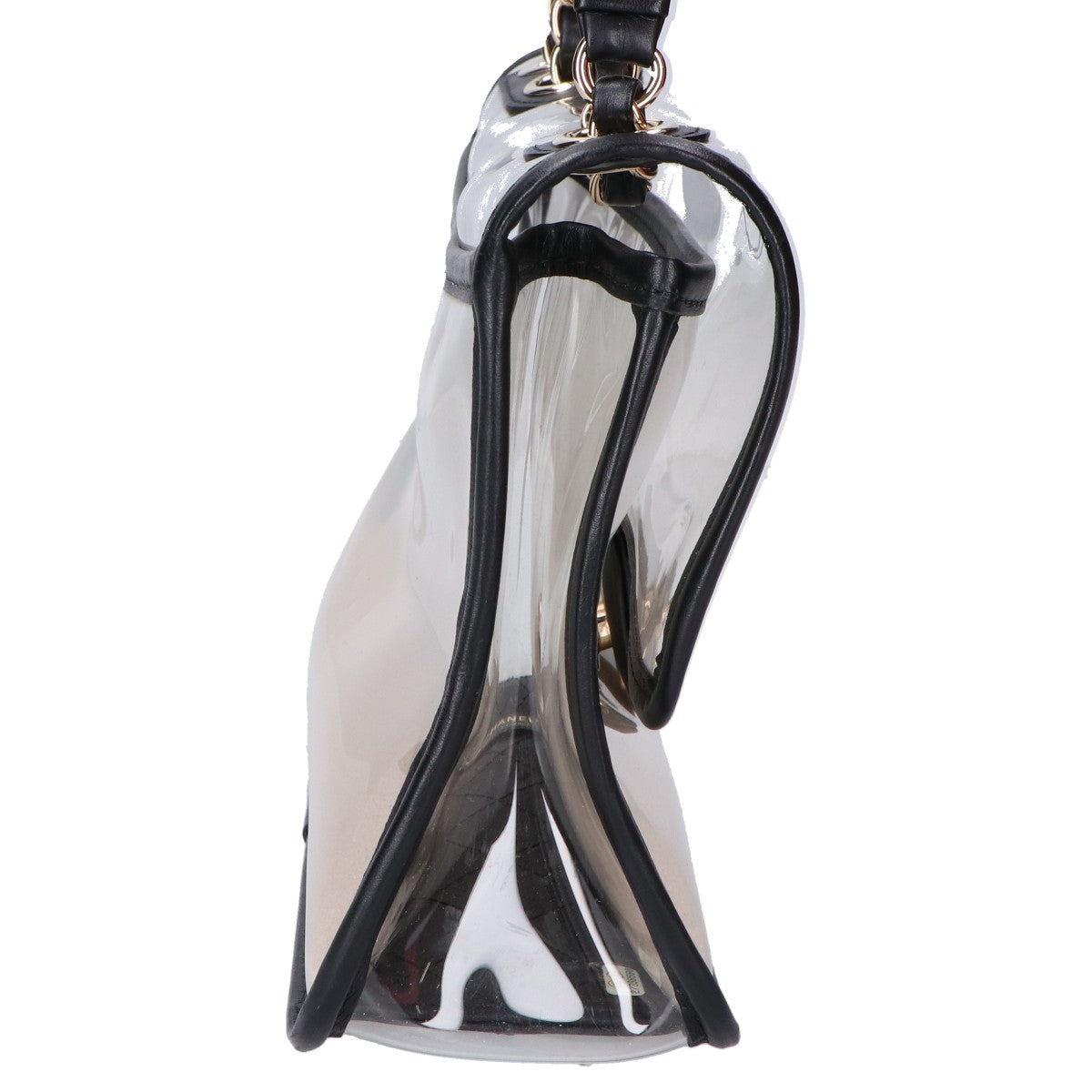 CHANEL シャネル 27番台 AS0639 ココマーク バイザシー サンド クリア チェーン ショルダーバッグ