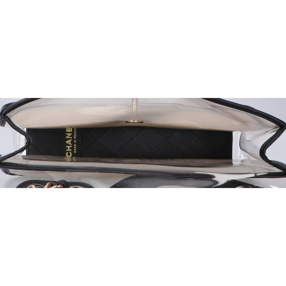 CHANEL シャネル 27番台 AS0639 ココマーク バイザシー サンド クリア チェーン ショルダーバッグ