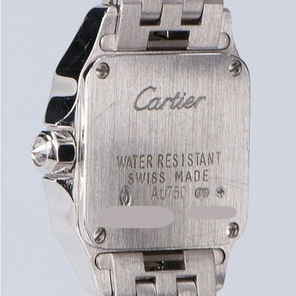 Cartier カルティエ WF9005YA 750WG ミニサントスドゥモワゼル フルダイヤモンド クオーツ 腕時計