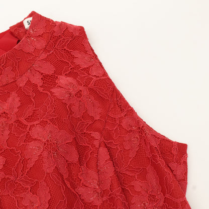 snidel スナイデル 【美品】SWFO234058 バックリボン レース ノースリーブ ロングドレス/ ワンピース 0