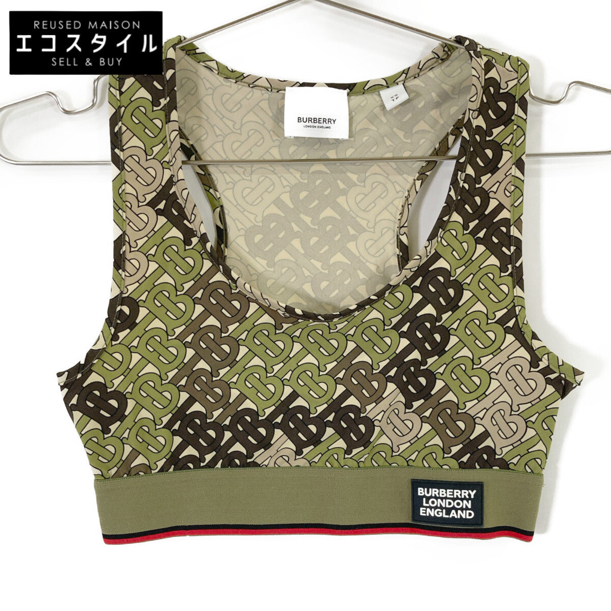 BURBERRY バーバリー 【美品/国内正規】8018976 TBロゴ タンクトップ トップス XS
