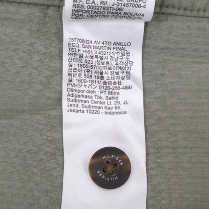 TOMMY HILFIGER トミーヒルフィガー ｸﾞﾘｰﾝ MW36855 ﾘﾗｯｸｽﾌｨｯﾄ ｺｰﾃﾞｨﾛｲｼｬﾂ トップス M