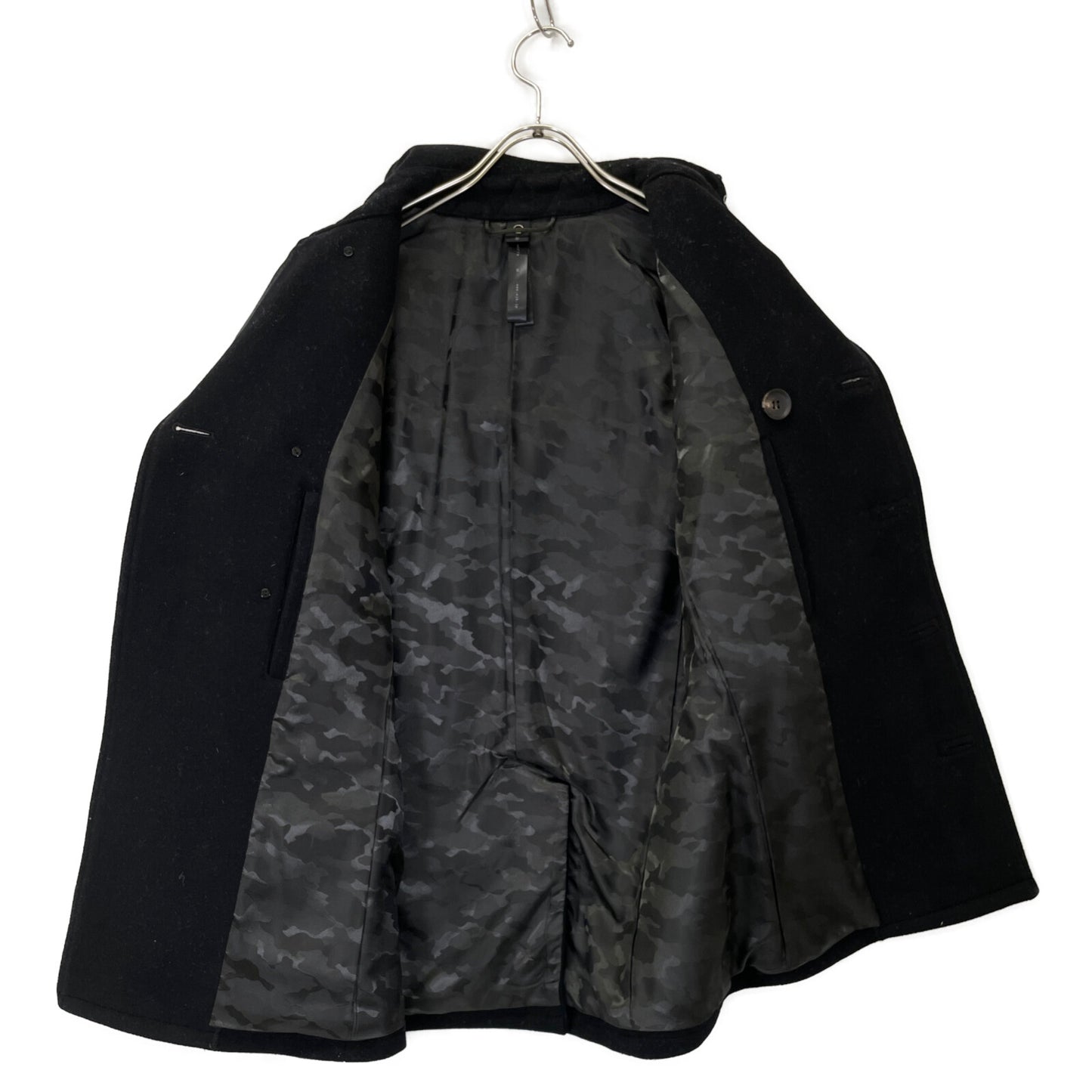 WJK ダブルジェイケイ ブラック 1822 WI77h メルトンウールピーコート コート M