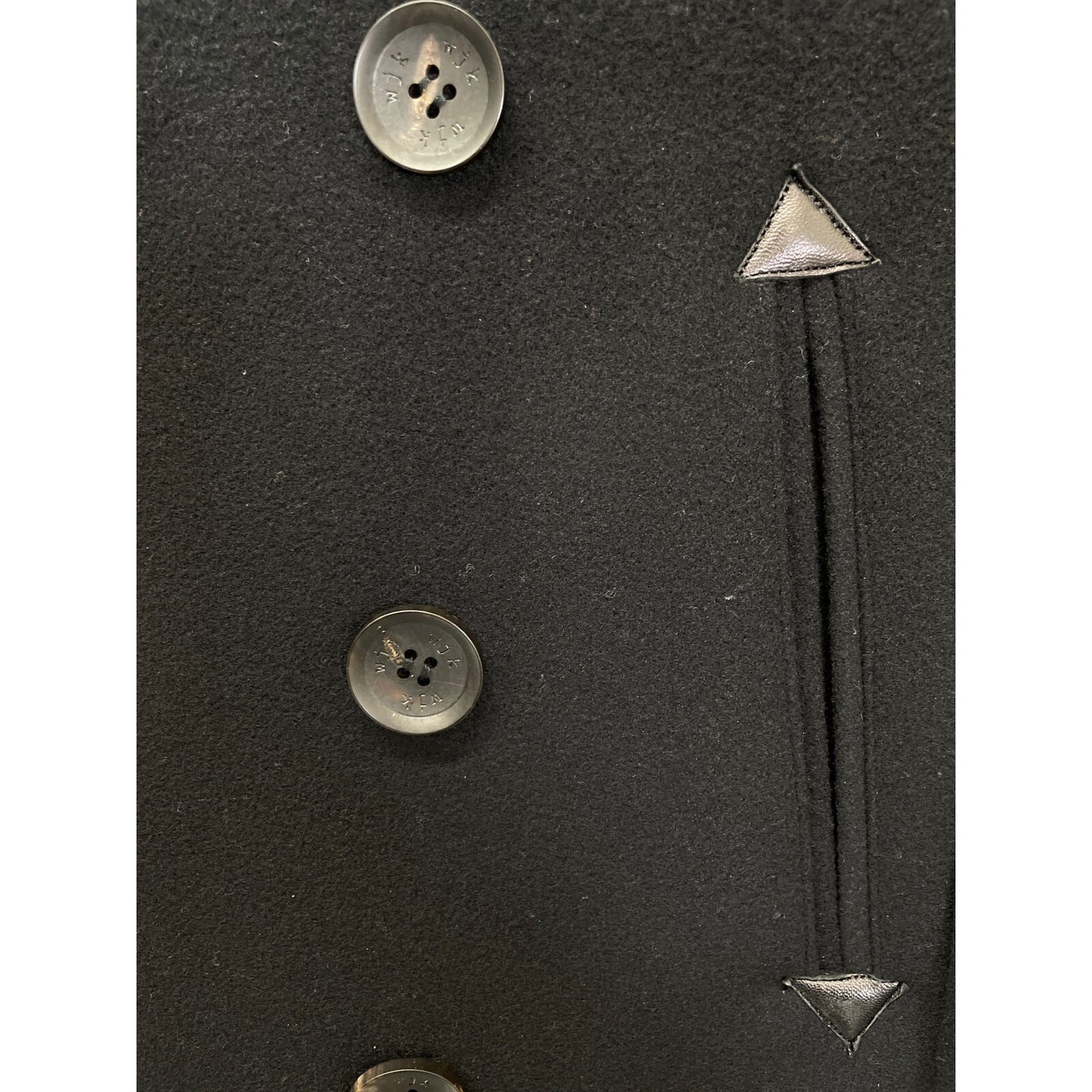 WJK ダブルジェイケイ ブラック 1822 WI77h メルトンウールピーコート コート M