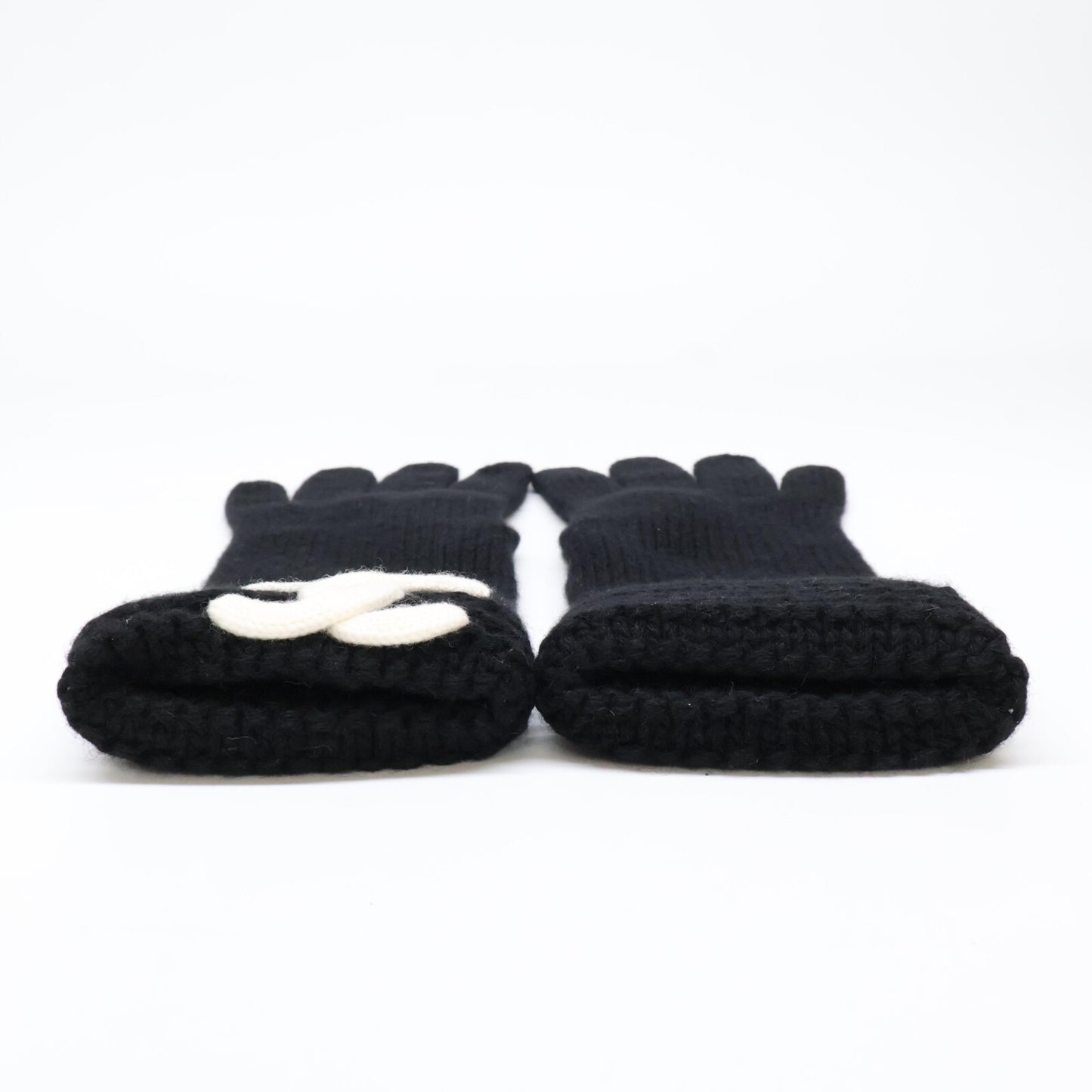 CHANEL シャネル 【新品同様】CCココマーク カシミヤ ニット グローブ
