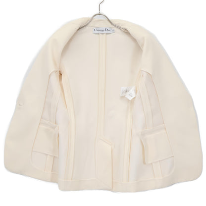 Christian Dior クリスチャンディオール 【美品/国内正規】3C21265A1624 シルク100％ ピークドラペル ジャケット 38