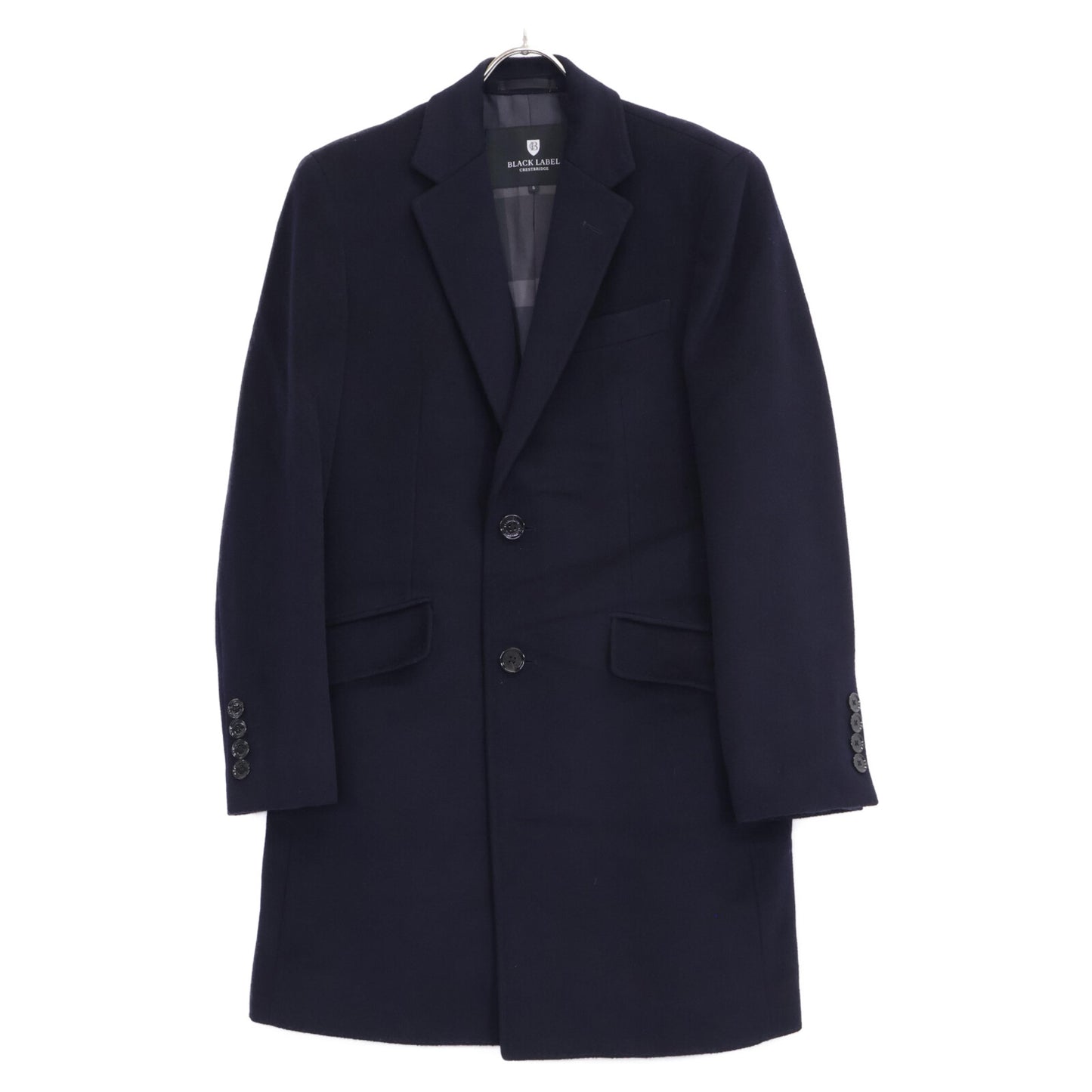 BLACK LABEL CRESTBRIDGE ブラックレーベルクレストブリッジ ﾈｲﾋﾞｰ 2017年製 51B10-703-28 ｳｰﾙ ﾁｪｽﾀｰｺｰﾄ コート S