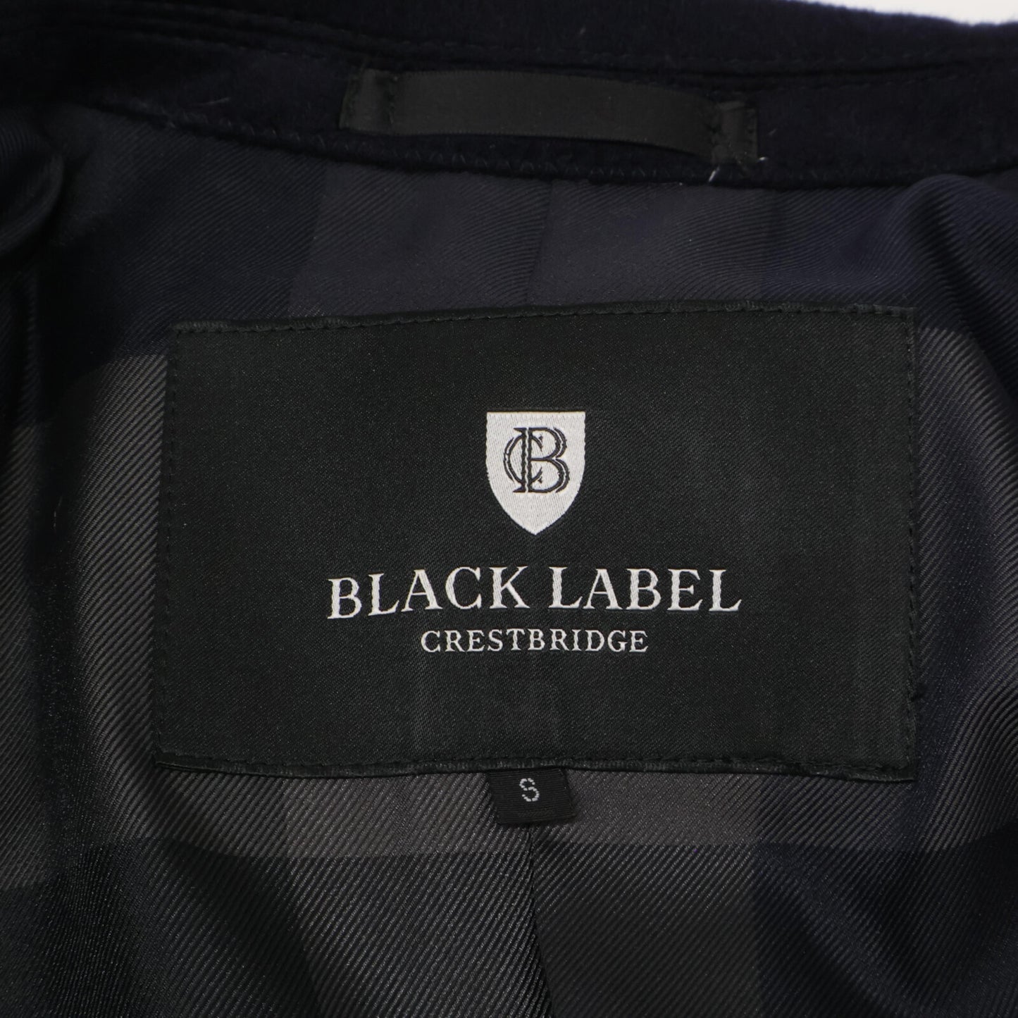 BLACK LABEL CRESTBRIDGE ブラックレーベルクレストブリッジ ﾈｲﾋﾞｰ 2017年製 51B10-703-28 ｳｰﾙ ﾁｪｽﾀｰｺｰﾄ コート S